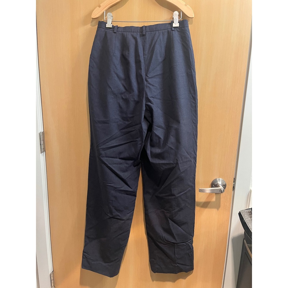 Caslon Pleated Wool Blend Trousers Womens 8 Dark Grey High Rise Straight Leg - Picture 2 of 10